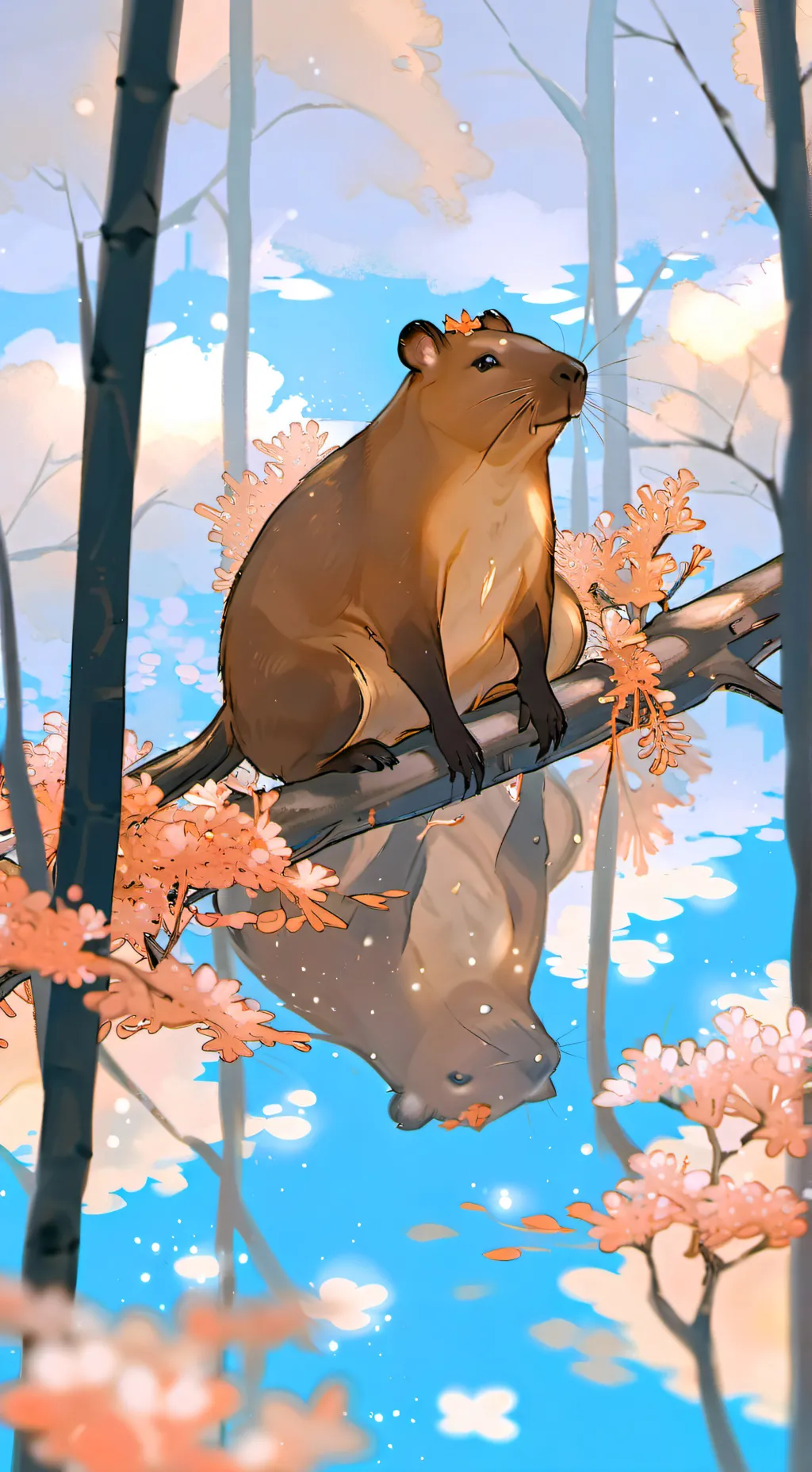 ai character: CAPIBARA AMABLE background