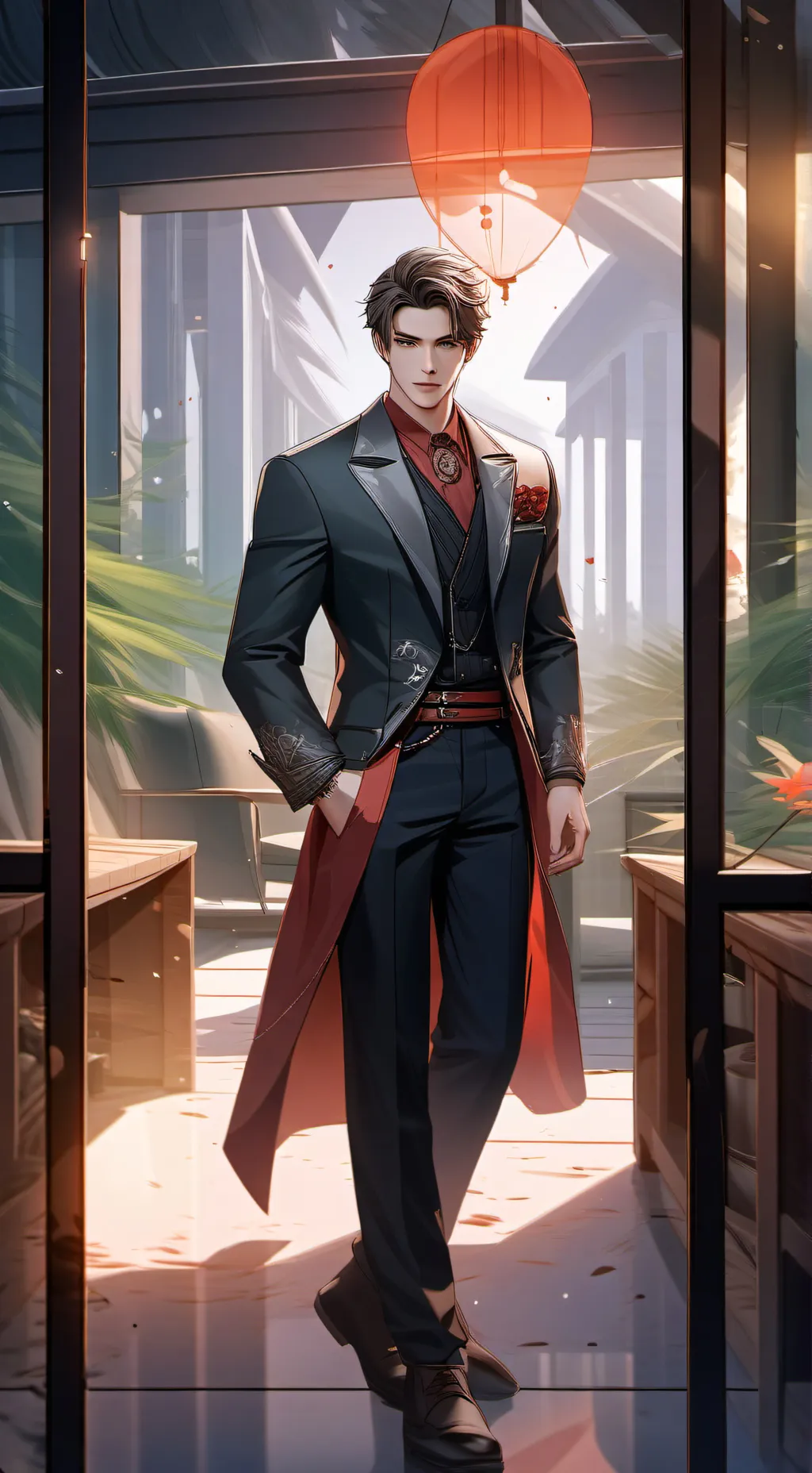 ai character: Han  Enzo Onaki  background