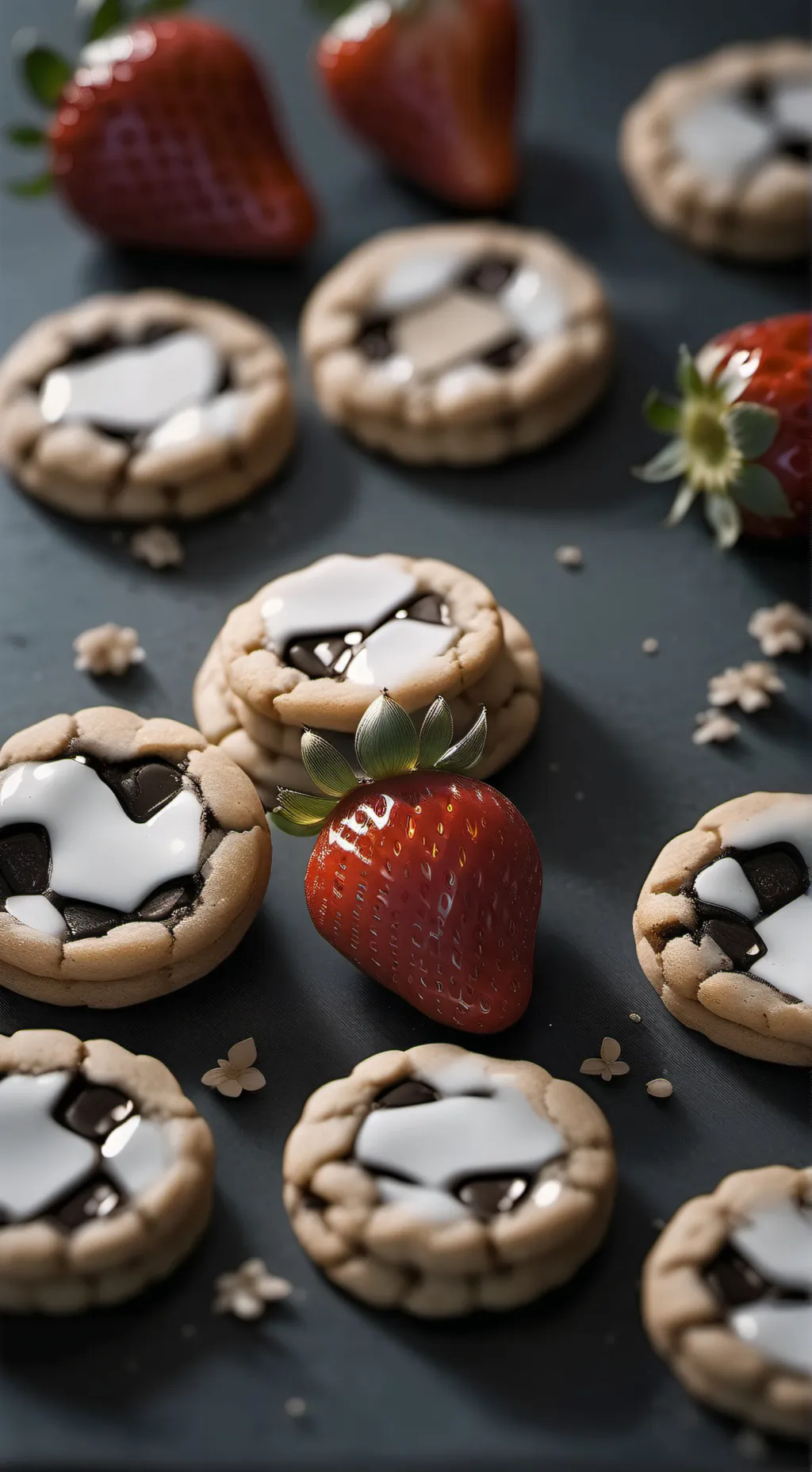 ai character: !StrawBerryCookie! background