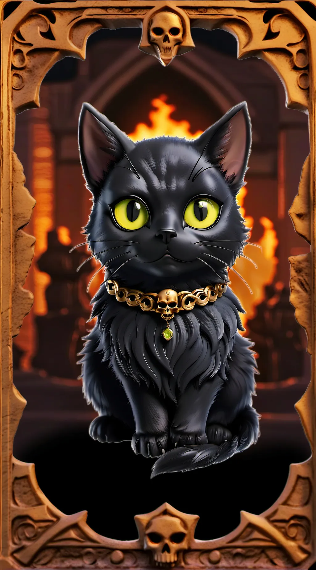 ai character: Grim’s pet cat background