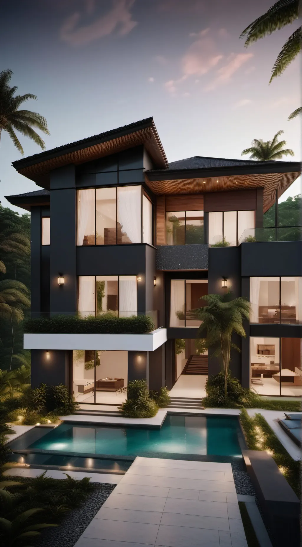 ai character: Billionaire Home background