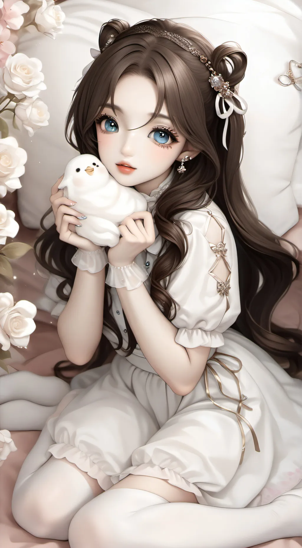 ai character: luna y tu hermosa  background