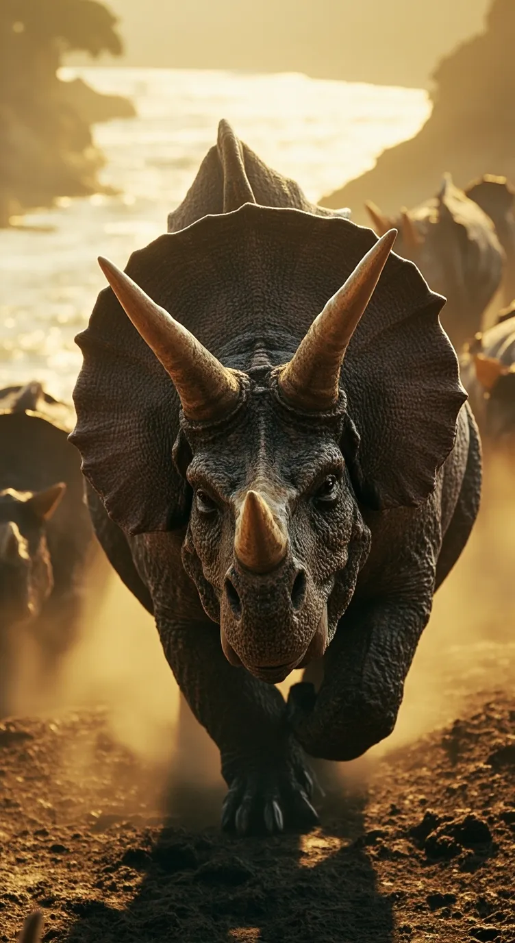 ai character: triceratops  background