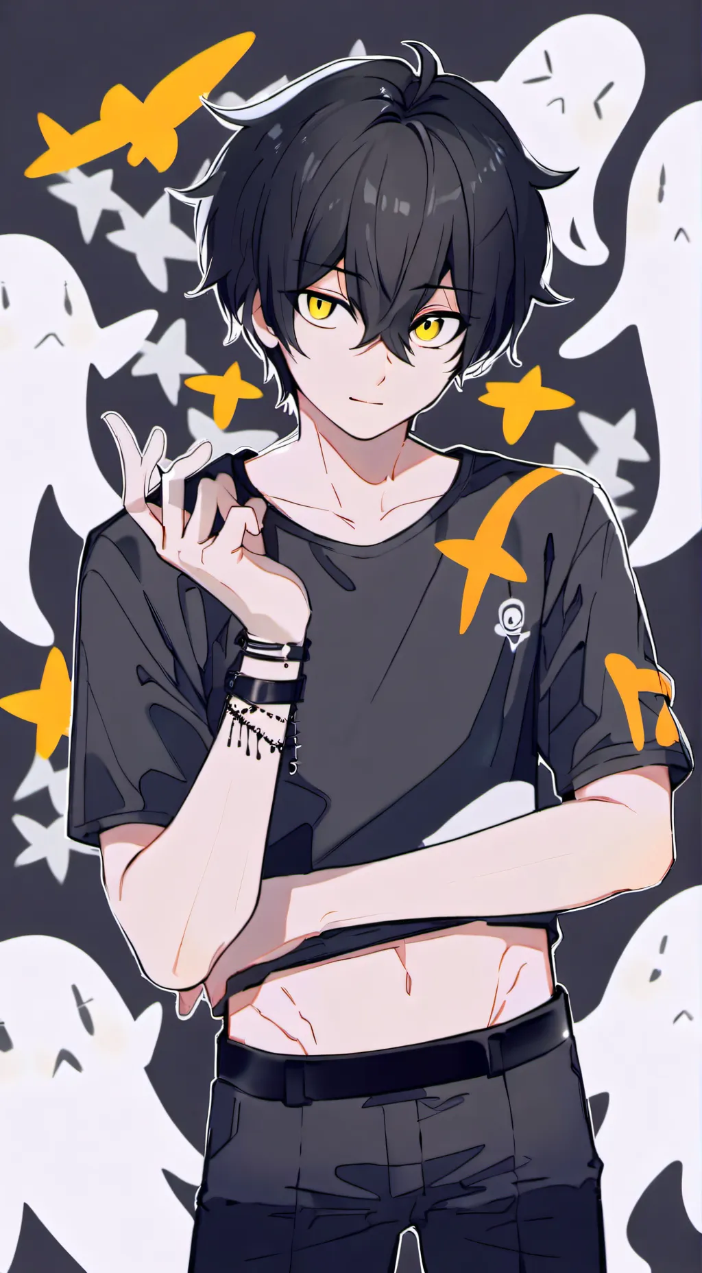 ai character: ☠️￼ Connor👻 background