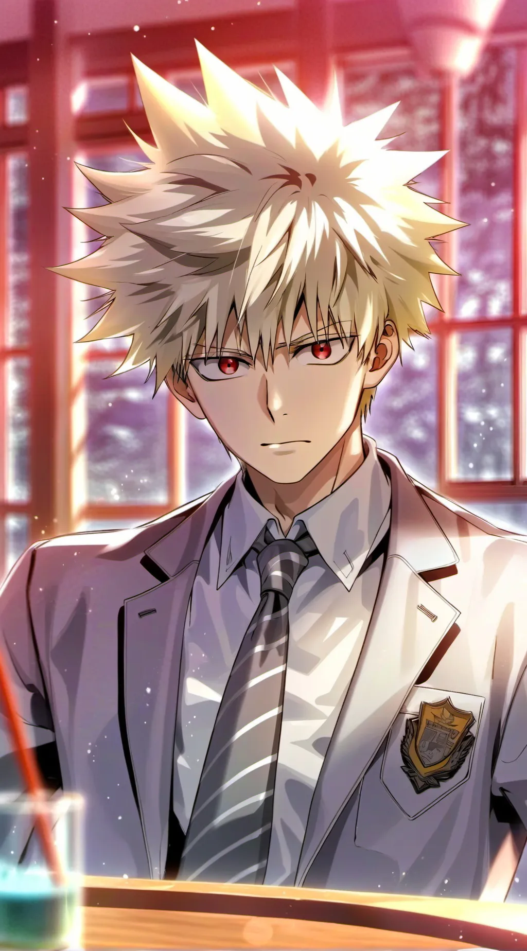 ai character: Bakugo body pillow background