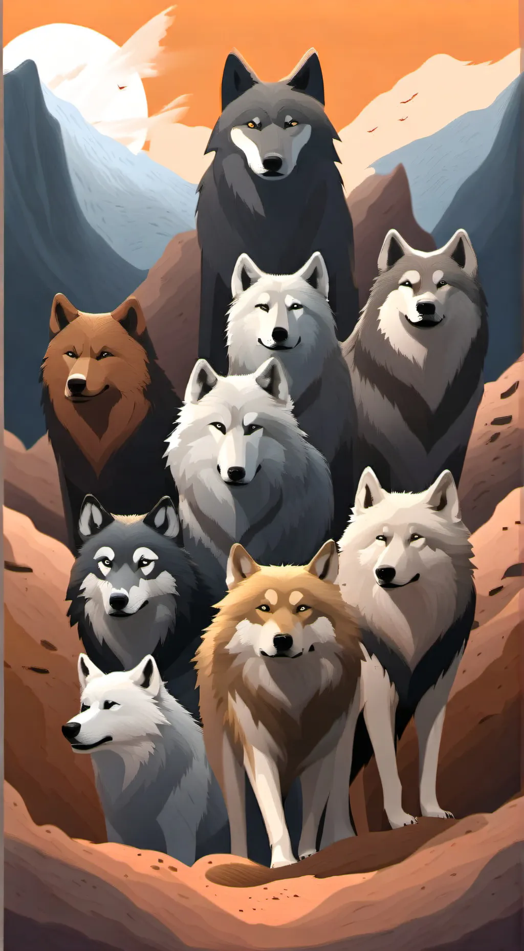 ai character: Wolf pack background