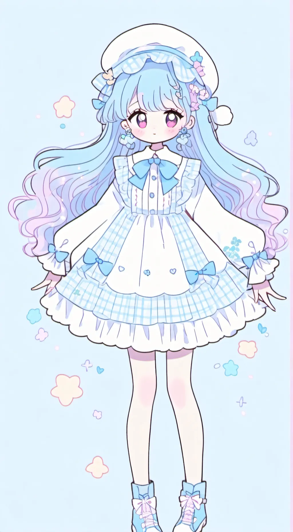 ai character: nausea (ice girl) background