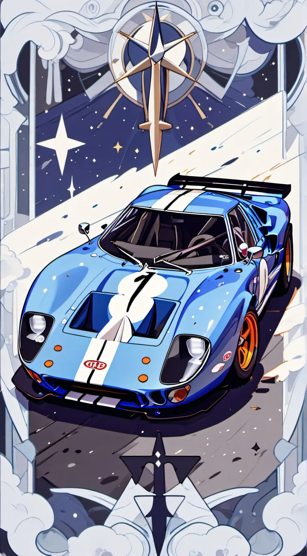 ai character: Ford vs Ferrari background