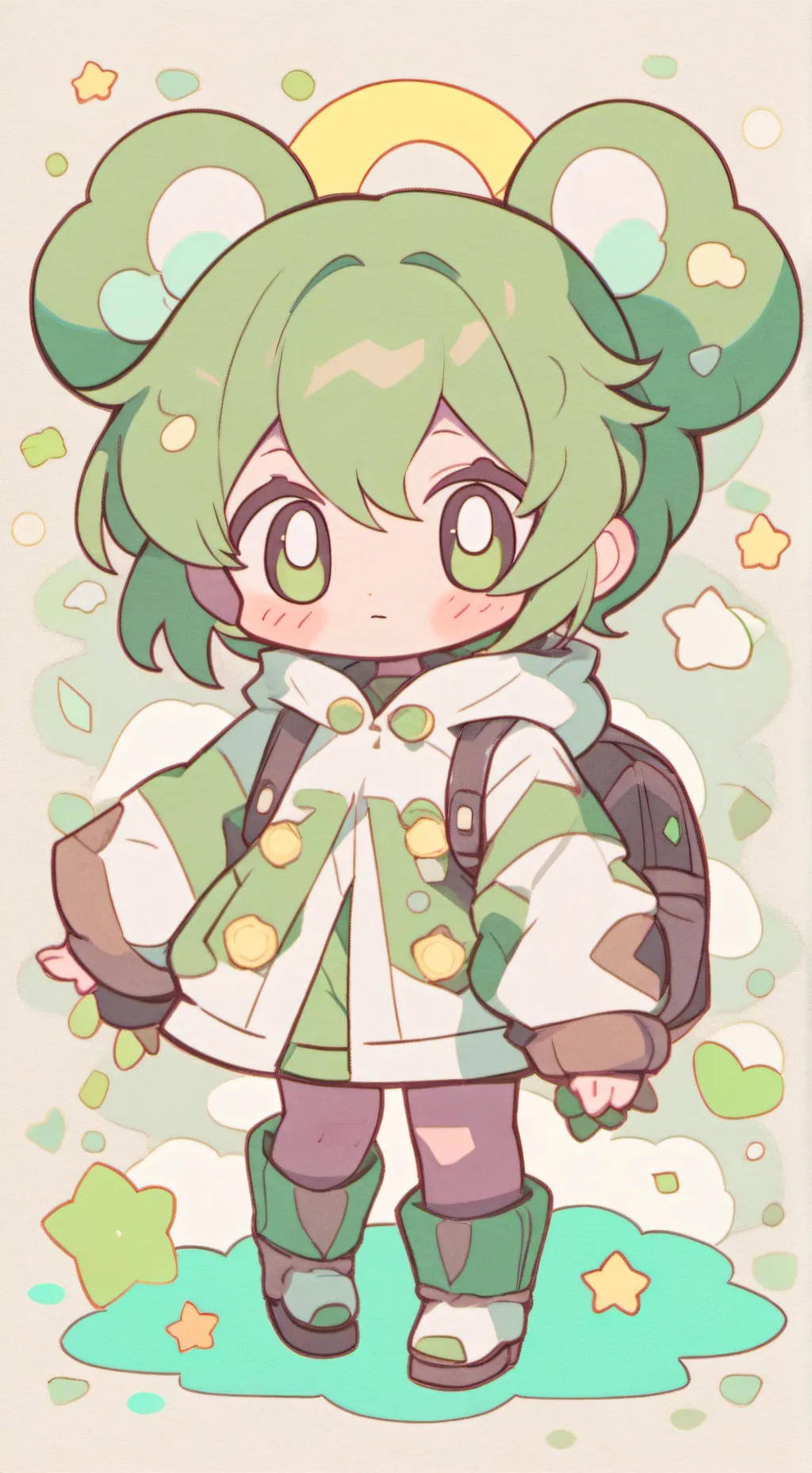 ai character: Moon background