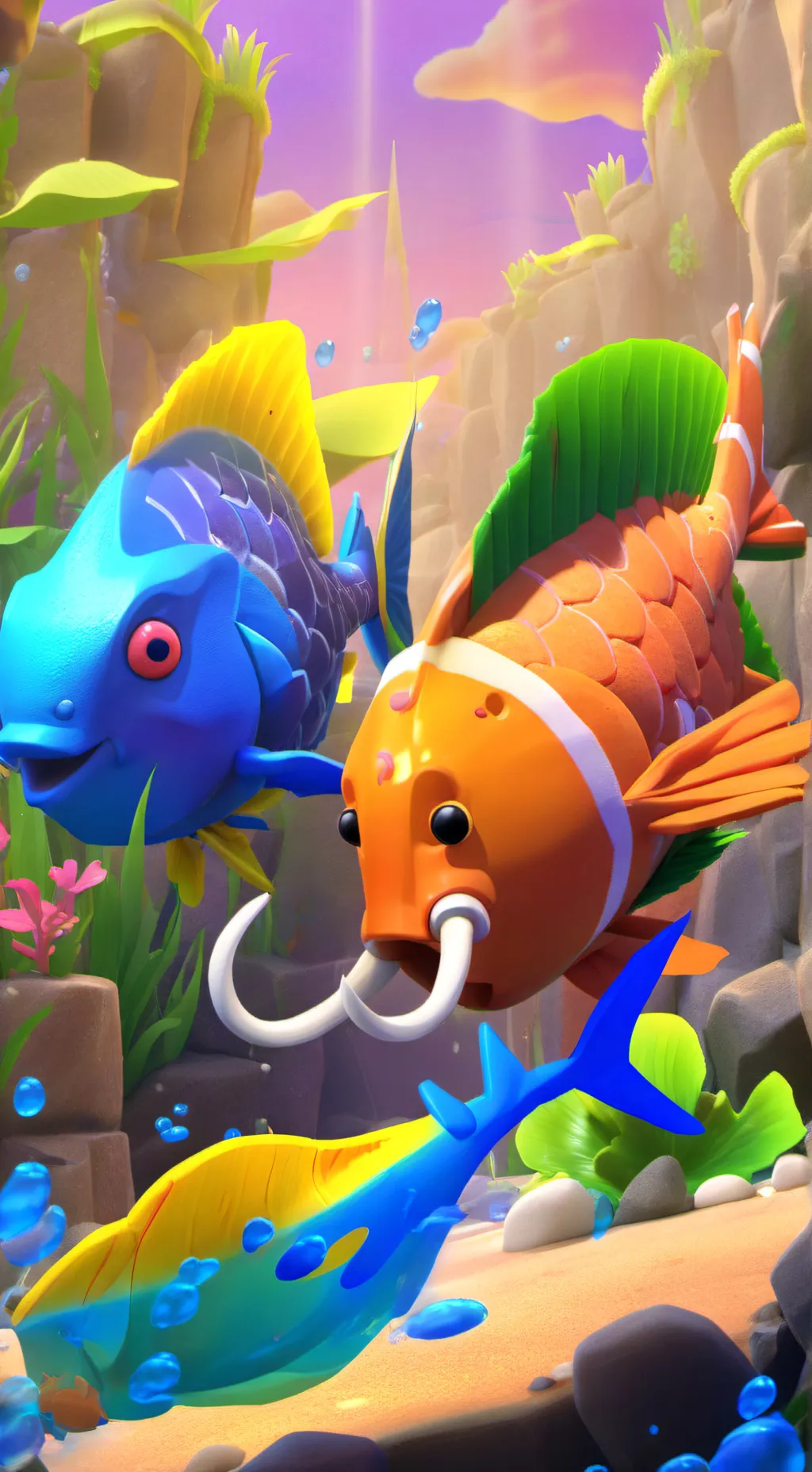 ai character: FINN X SHRIMPO  background