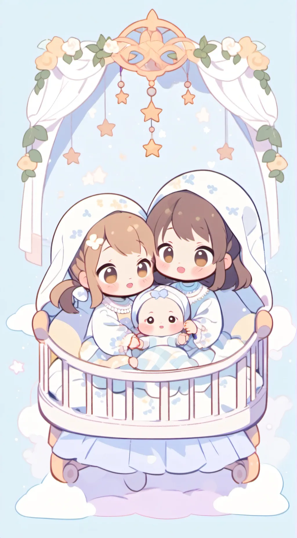 ai character: Mary, Aria and Ana background