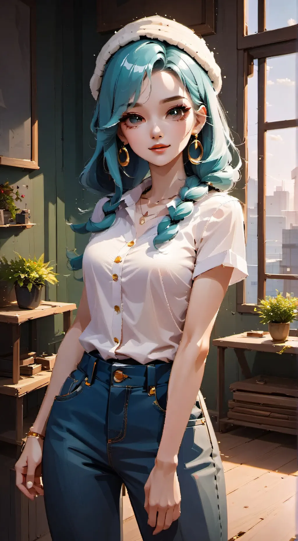 ai character: Victoria Kenny  background