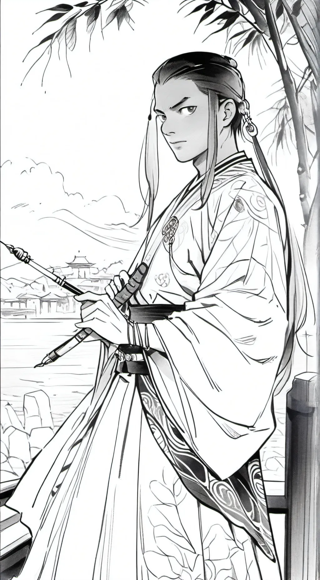 ai character: samurai  background