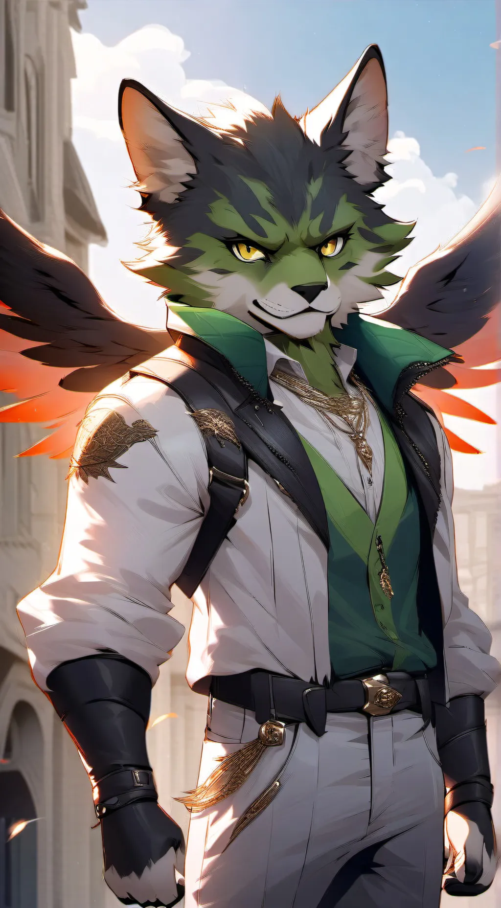 ai character: William virimuri  background