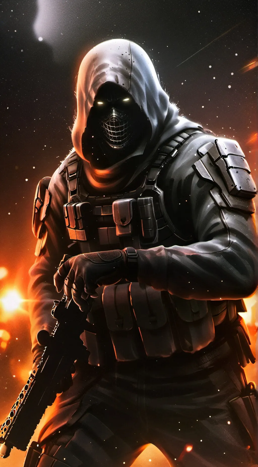 ai character: Ghost background