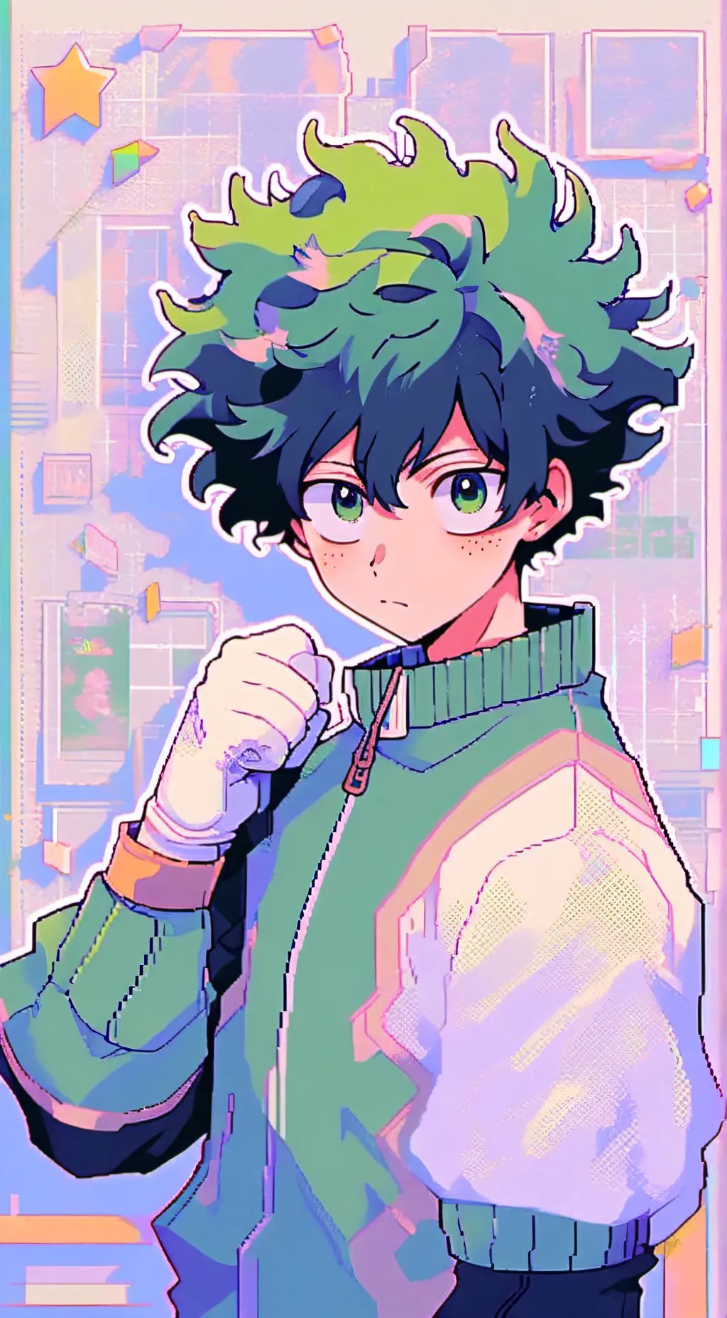 ai character: deku ill background