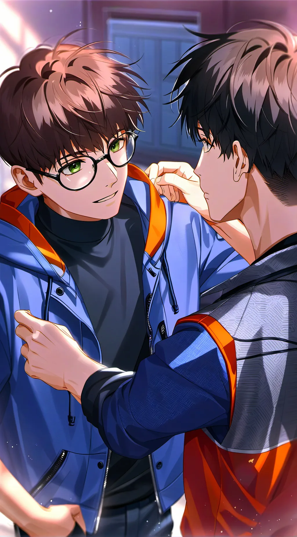 ai character: jake and blakey  background