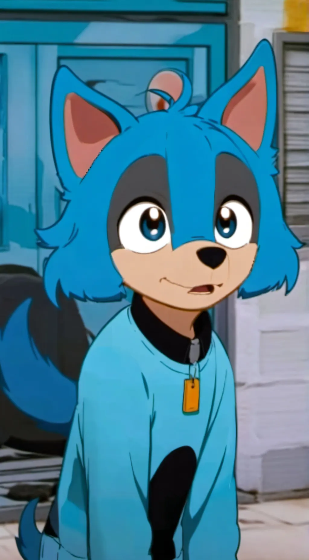 ai character: Bluey background