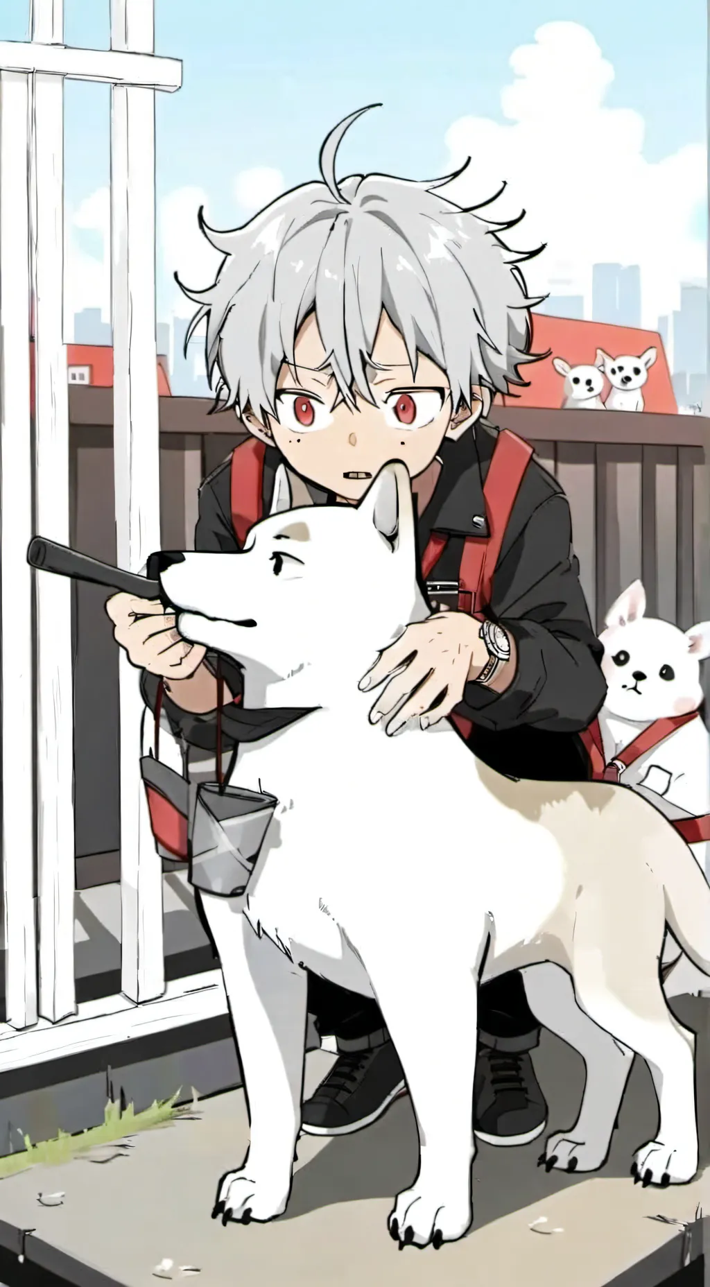 ai character: ds turns into dogs background