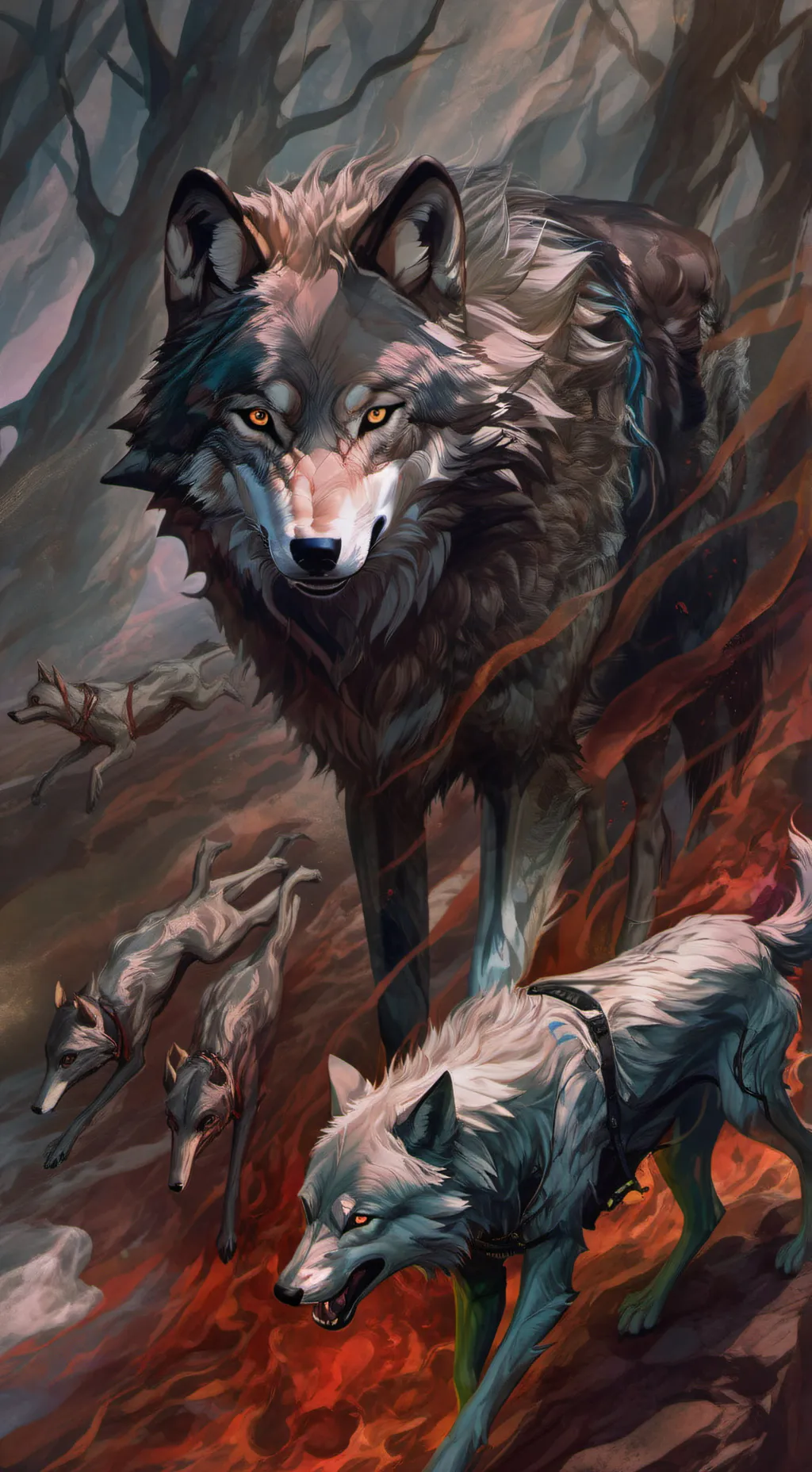 ai character: Grey Wolf background