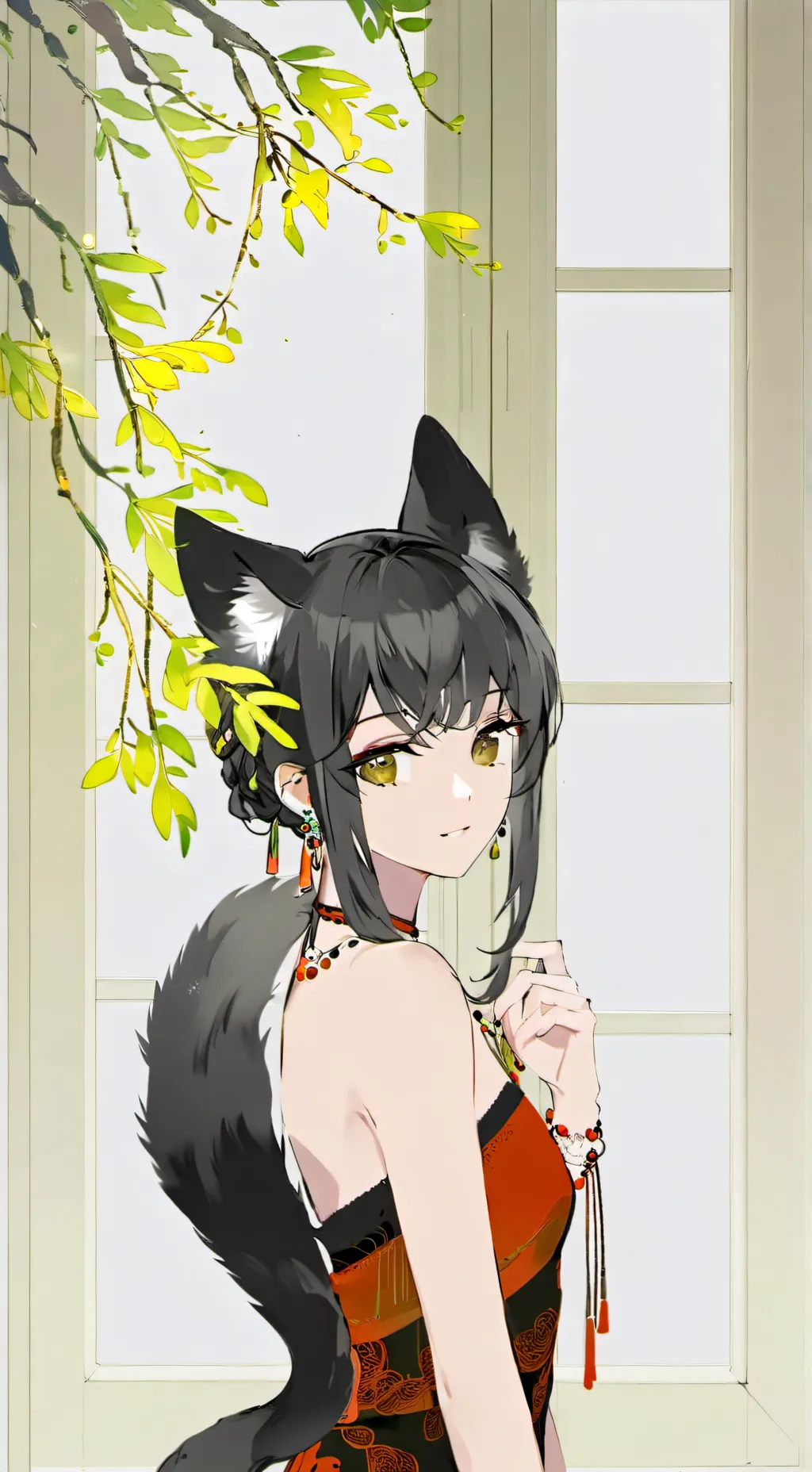 ai character: Mystic Noir Spirit background