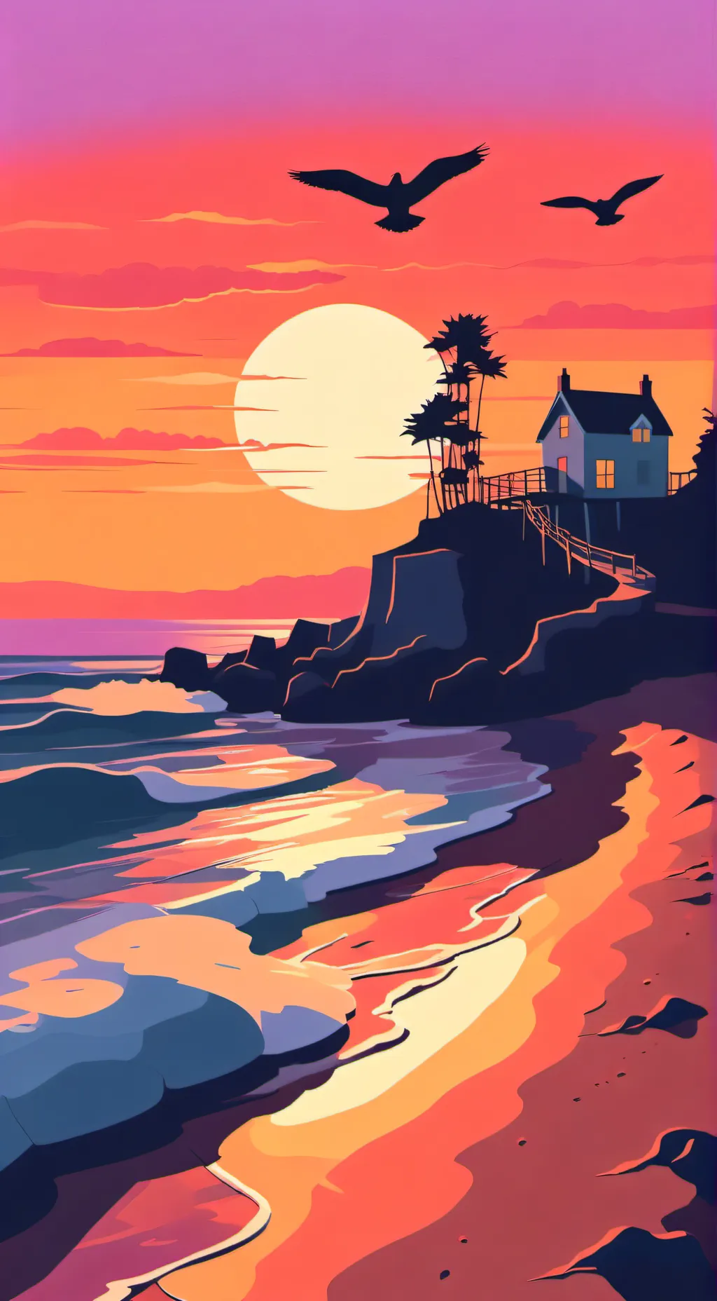 ai character: Mha sea world background