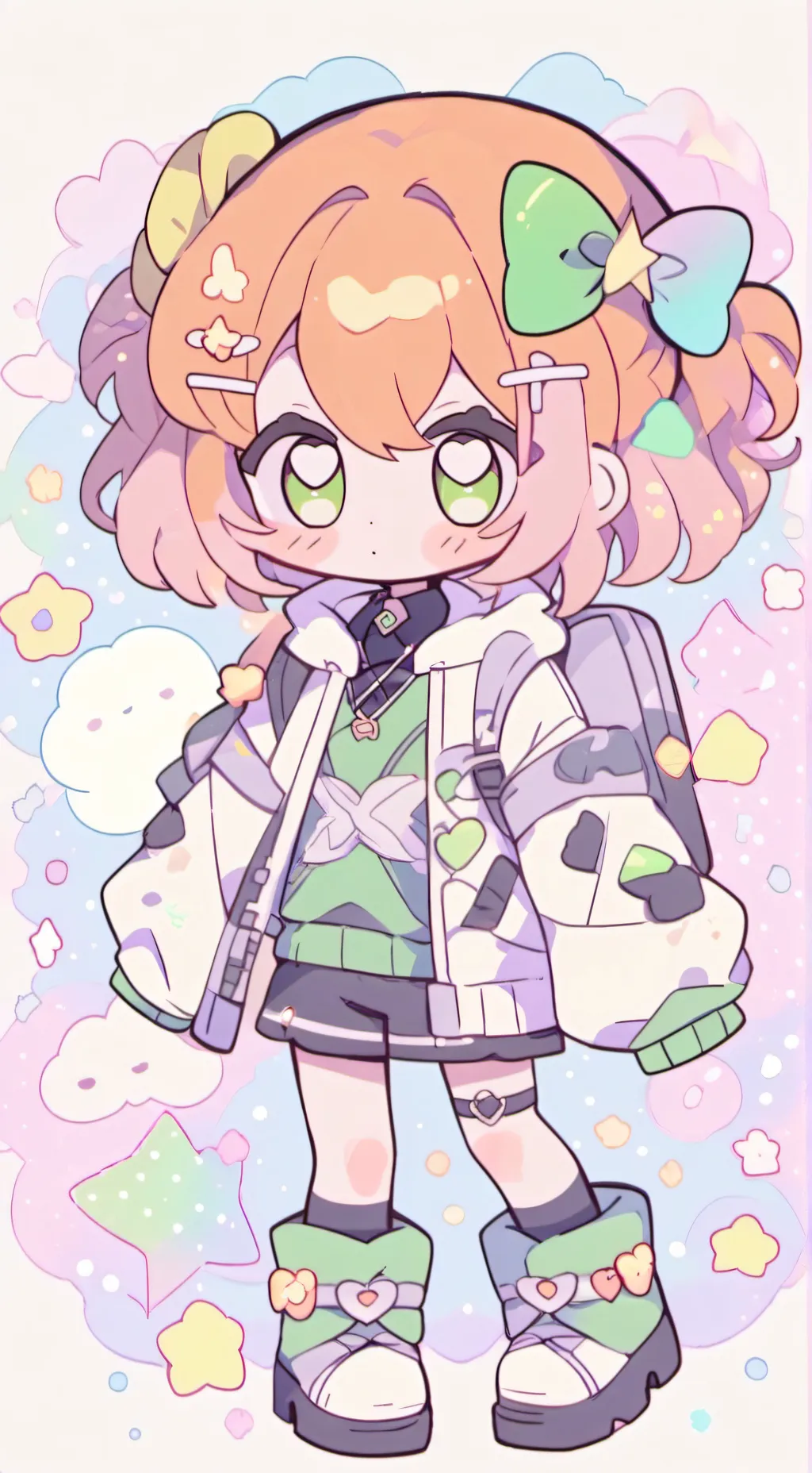 ai character: Afton kidcore background