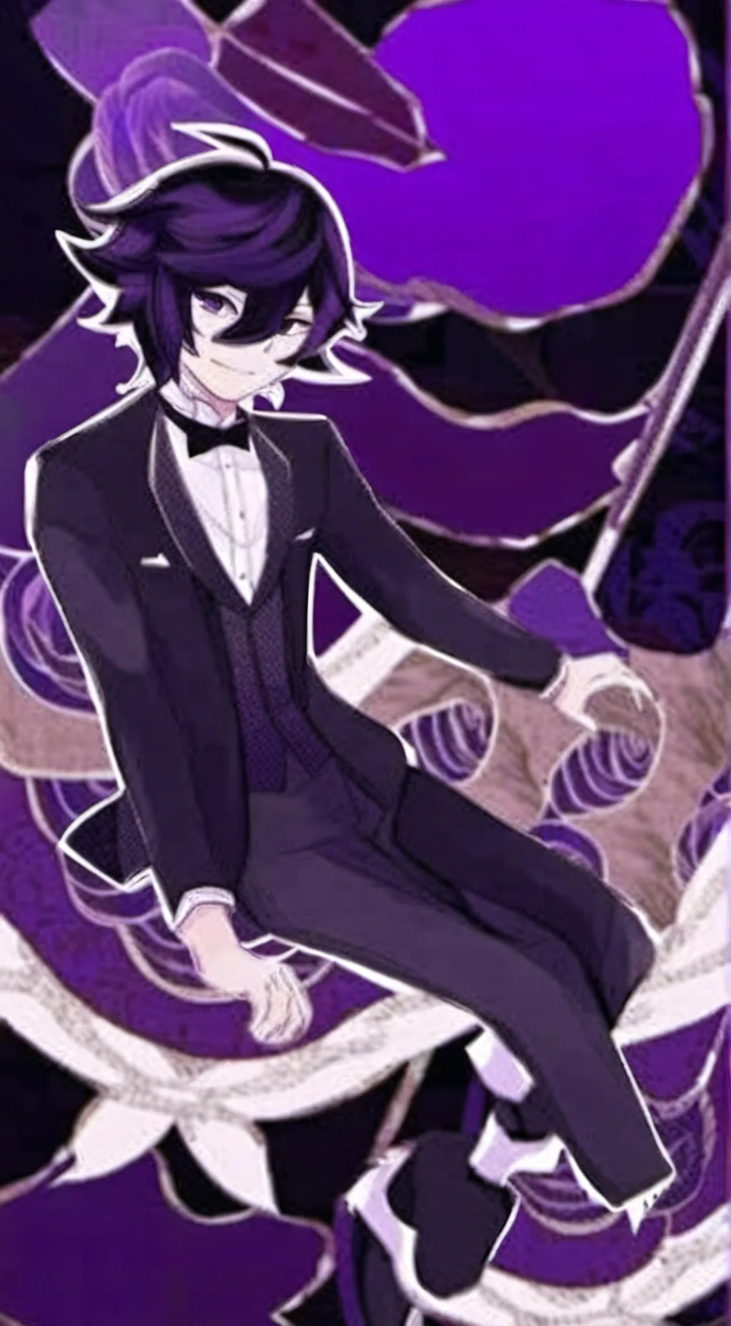 ai character: black sapphire background