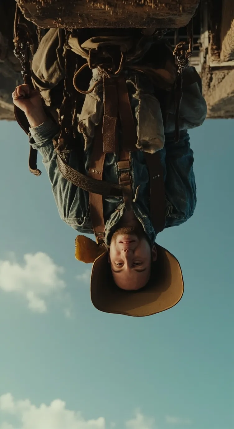 ai character: Upside-down Cowboy background