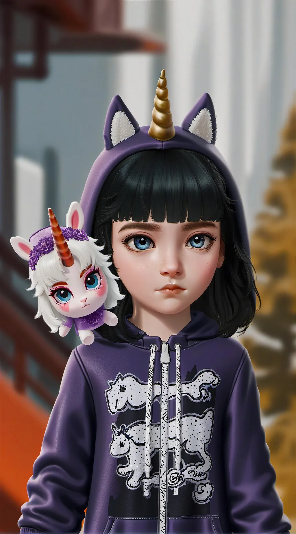 ai character: Lilyoneise  background