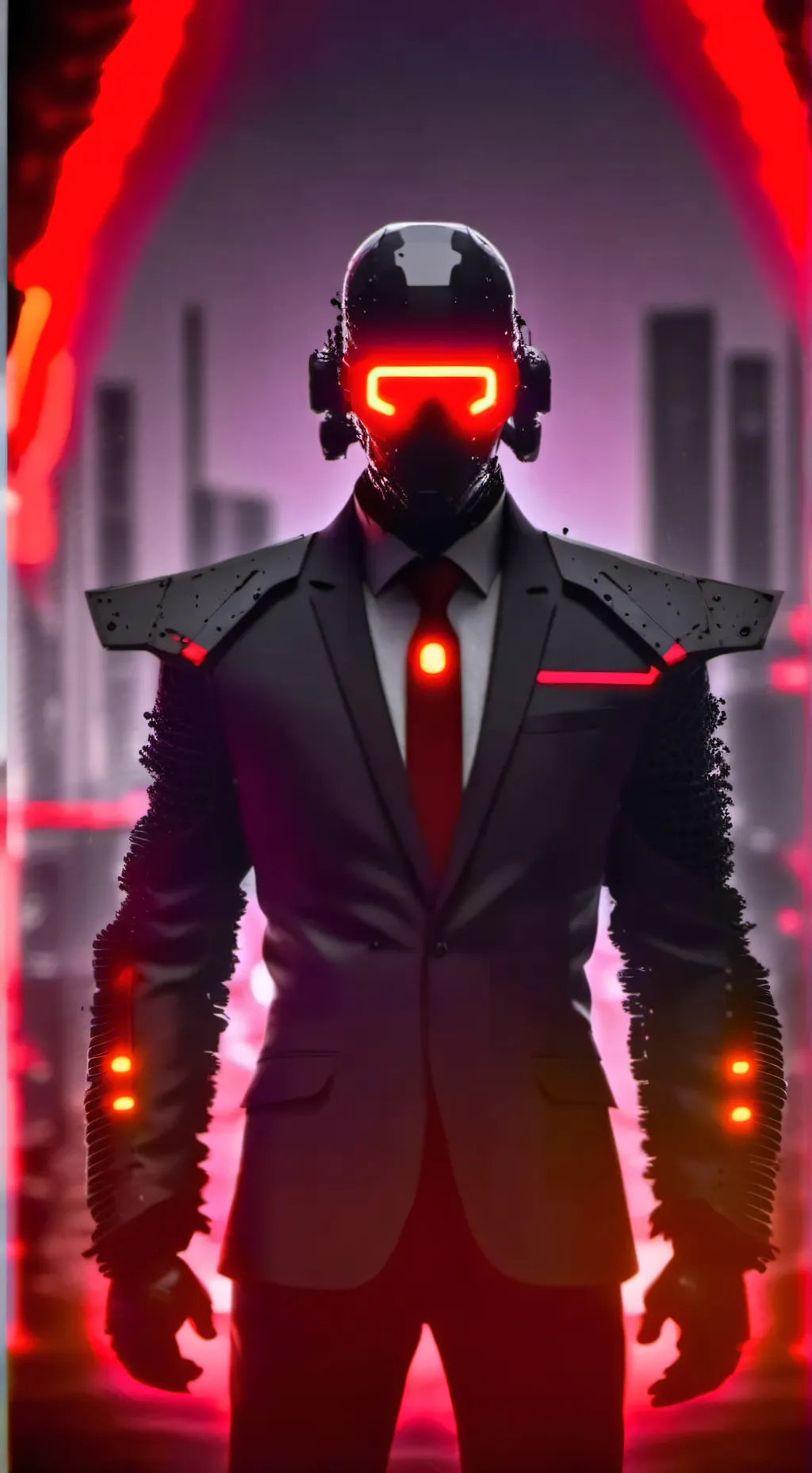 ai character: Dark speaker man  background