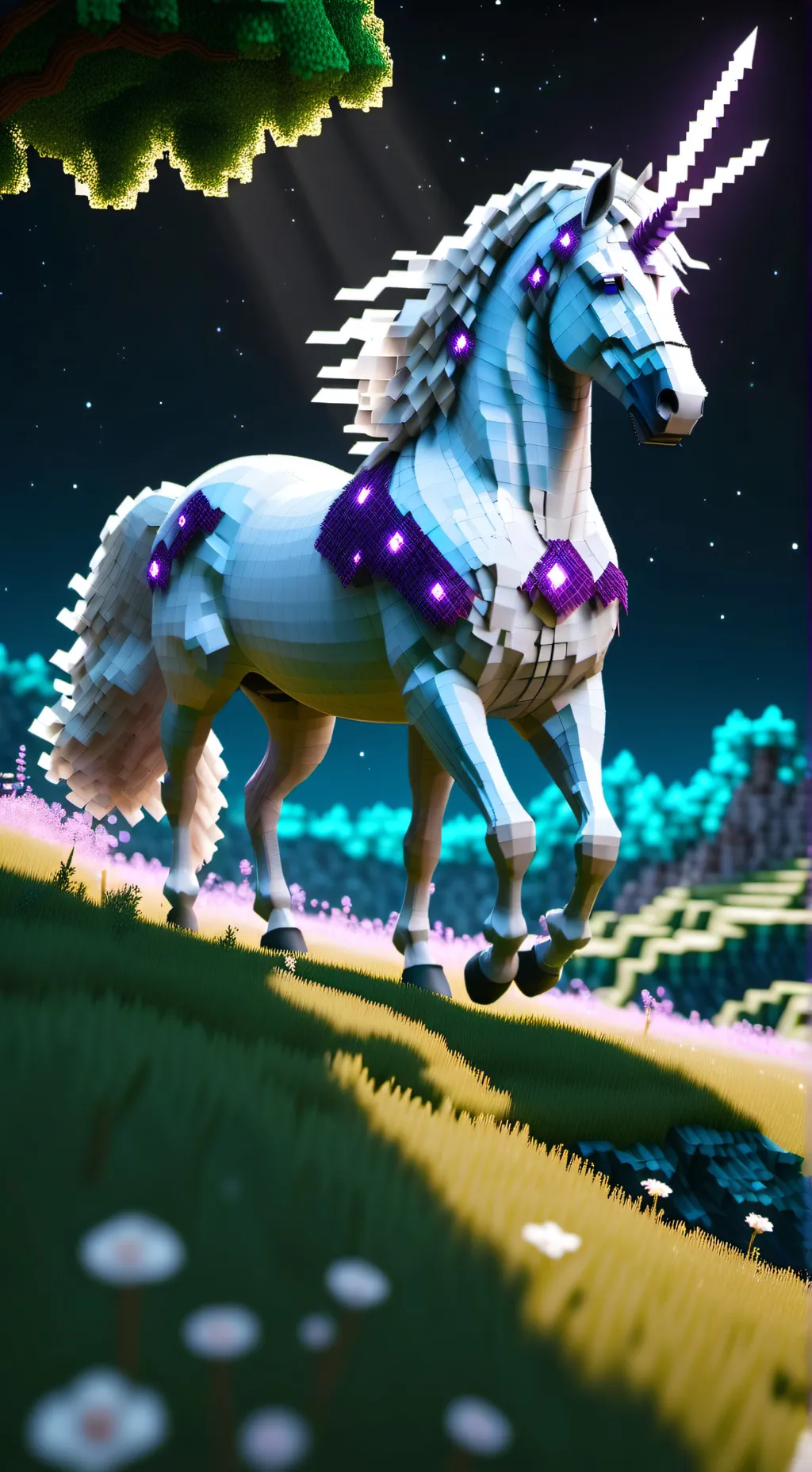 ai character: minecraft background