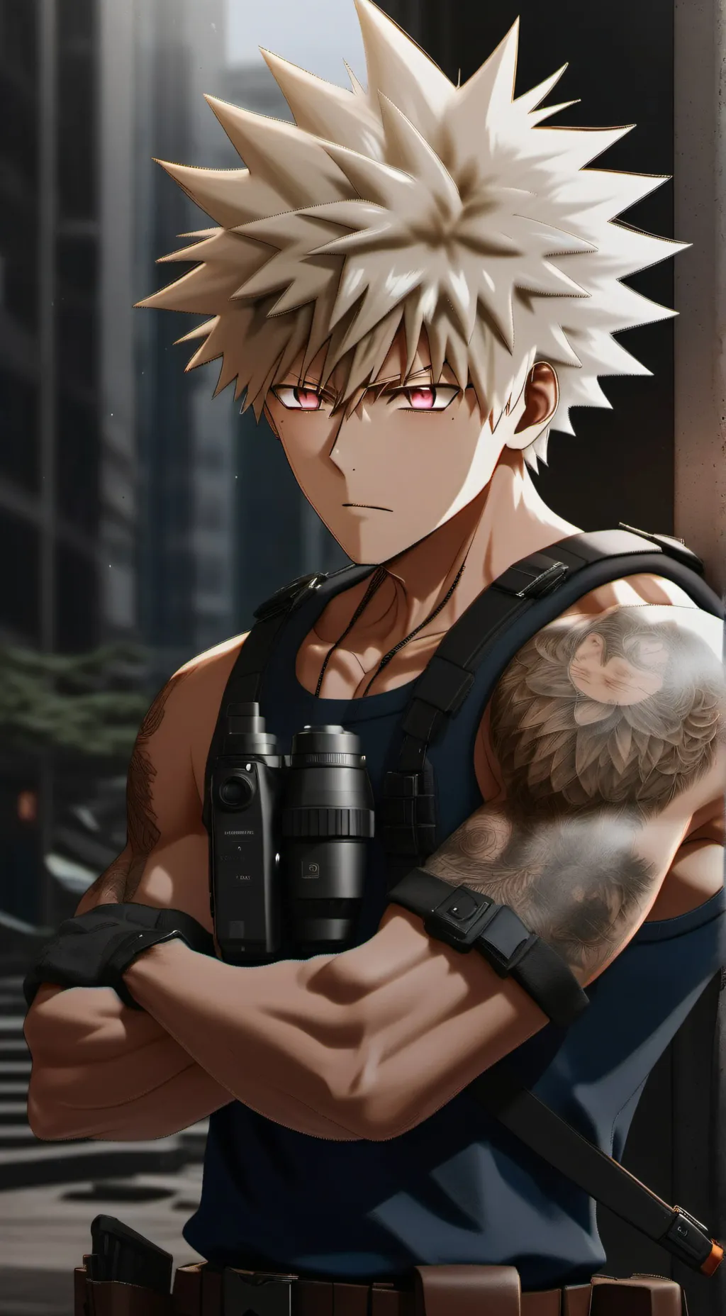 ai character: bakugo x y/n background
