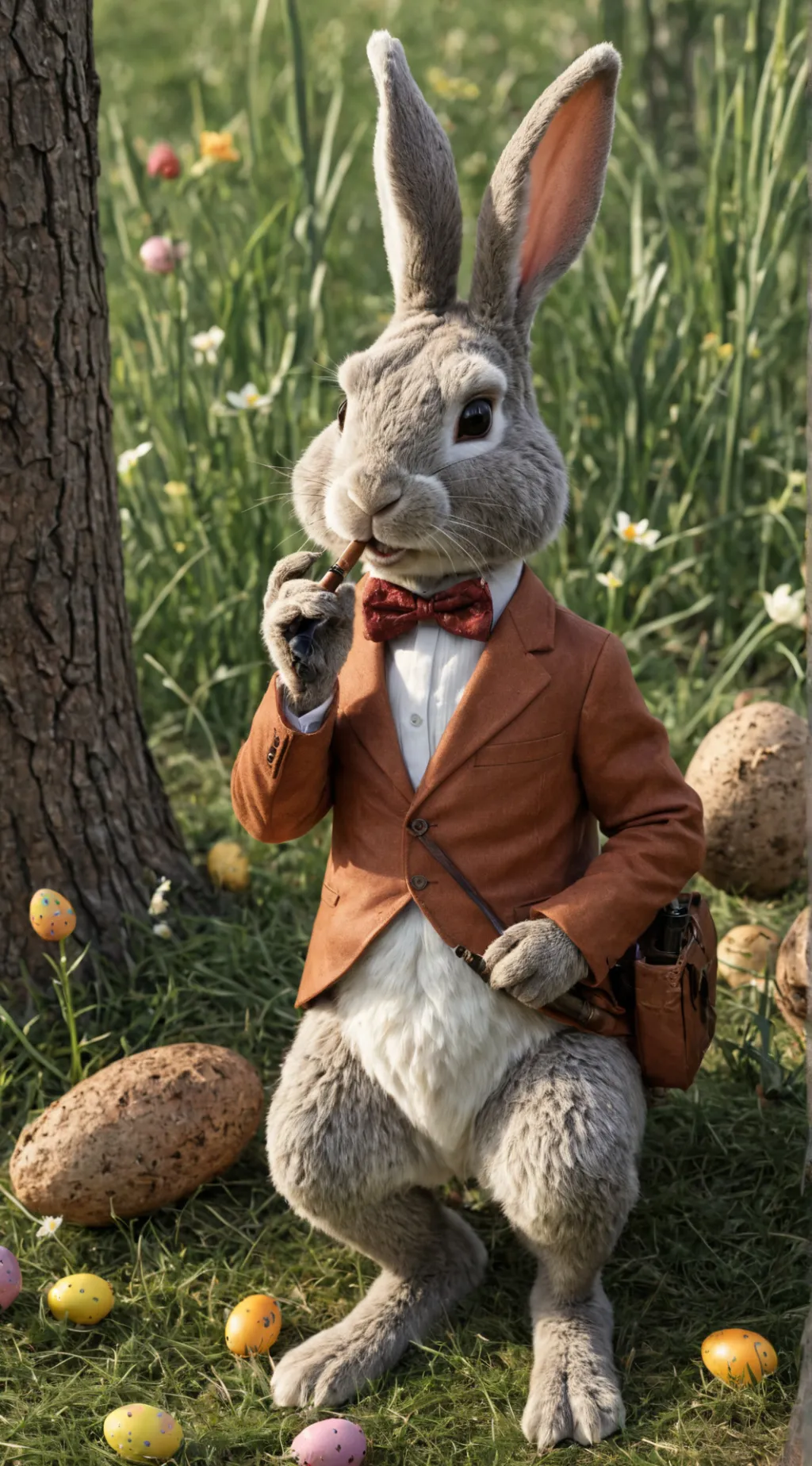 ai character: Smokey the Bunny background