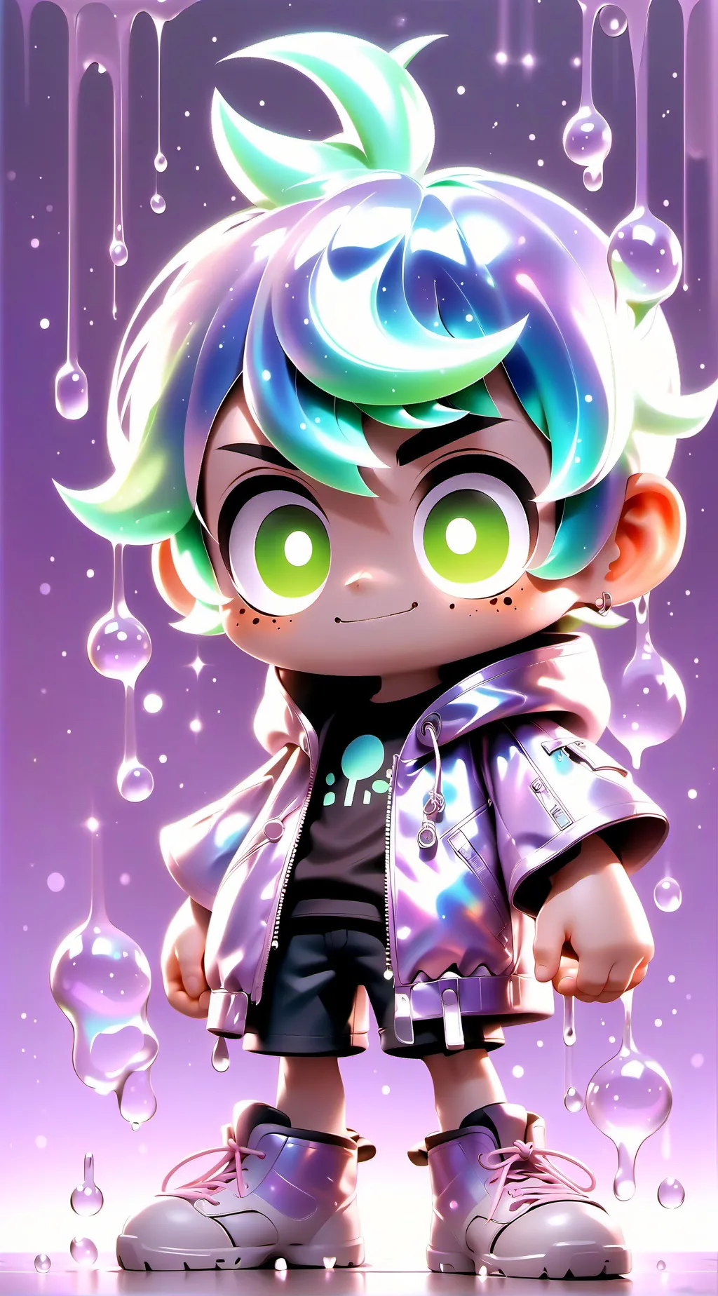 ai character: sprout X Cosmo background