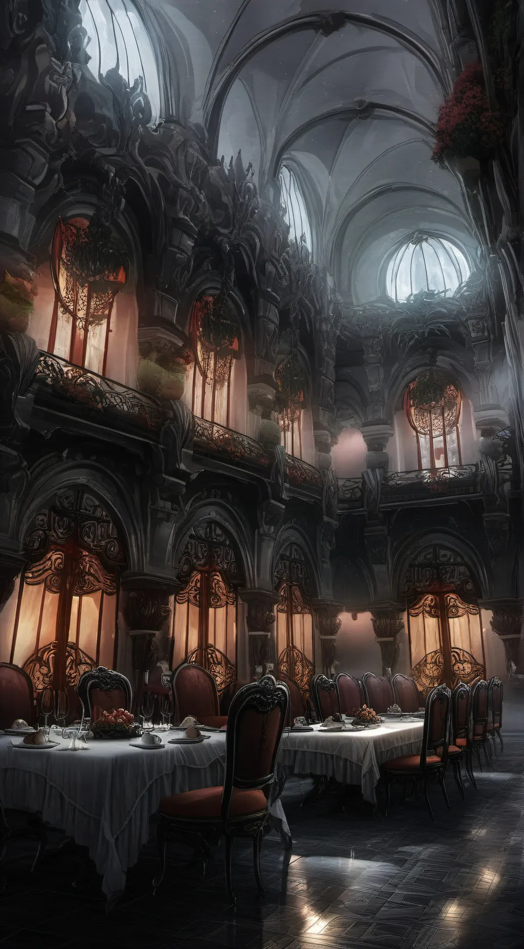 ai character: Un ballo sanguigno background