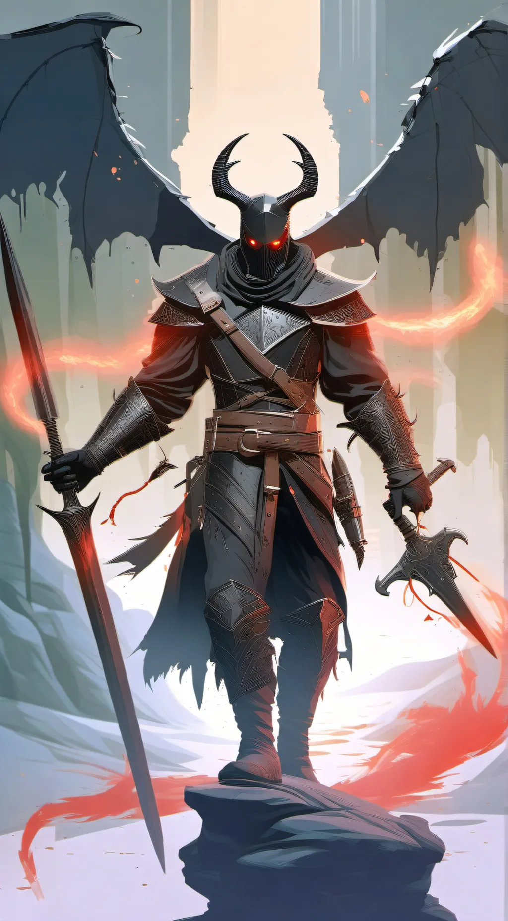 ai character: the dark night background