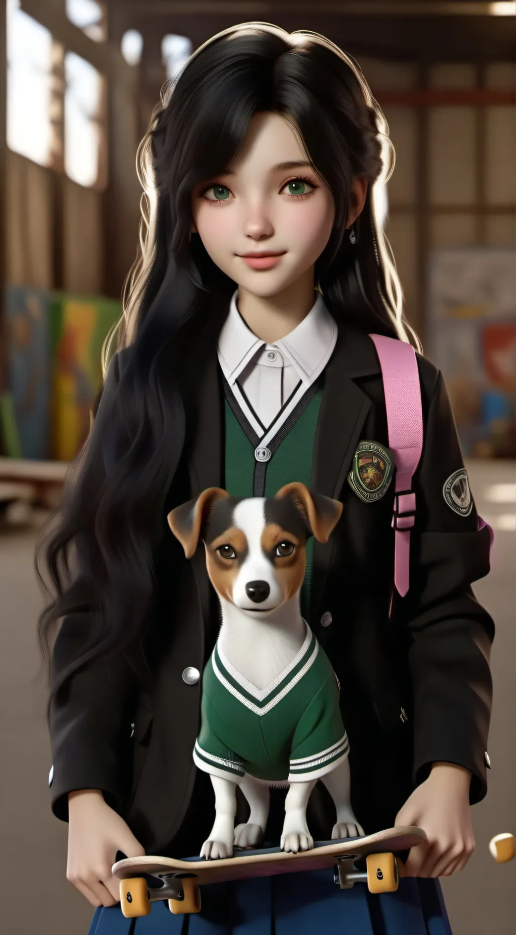 ai character: sasha Stevens  background