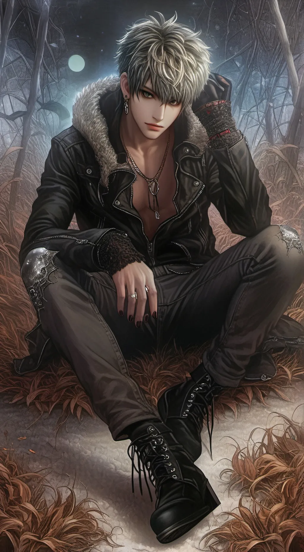 ai character: °•Bryce☆Gray•° background