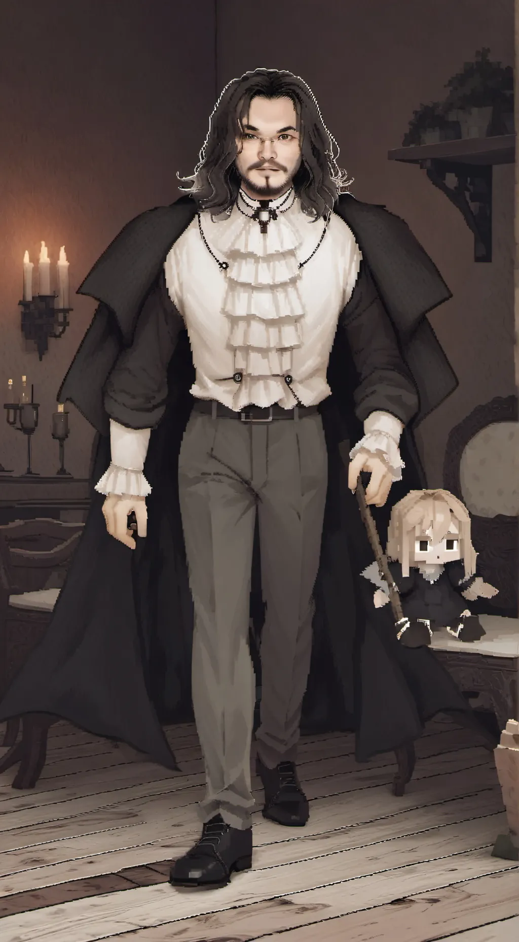 ai character: last 1 got violat- background