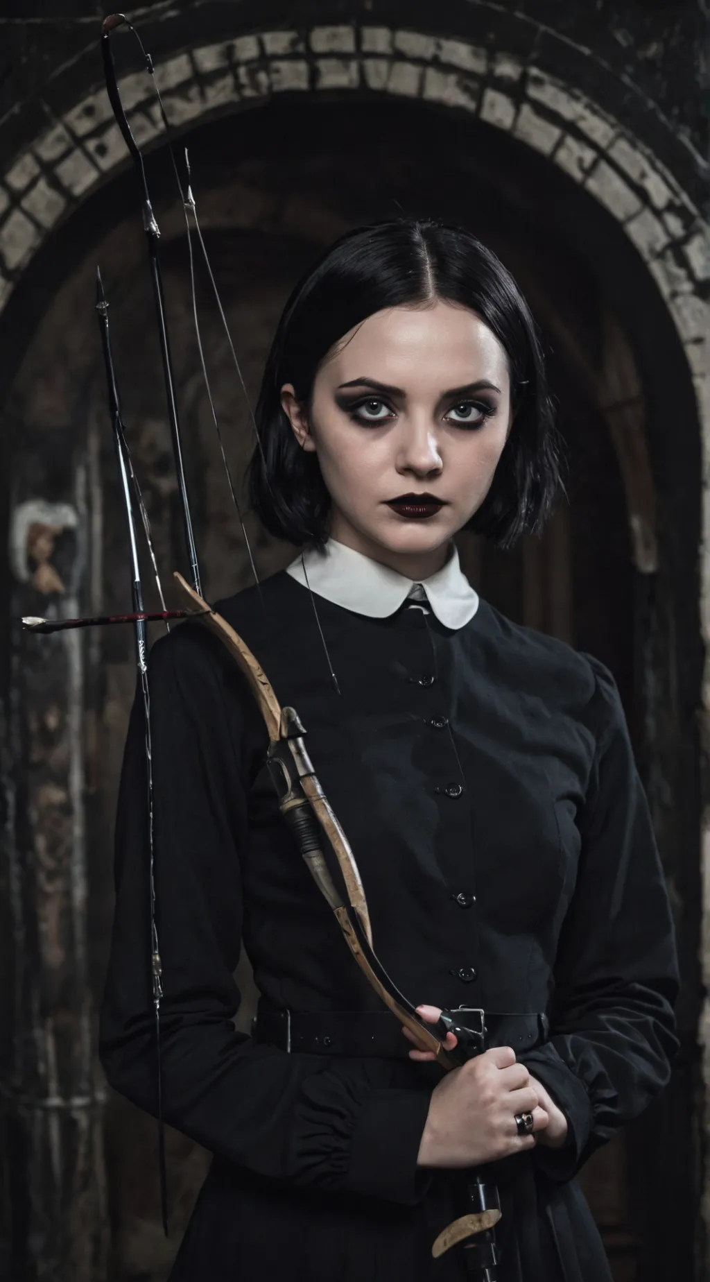 ai character: Wednesday Addams background