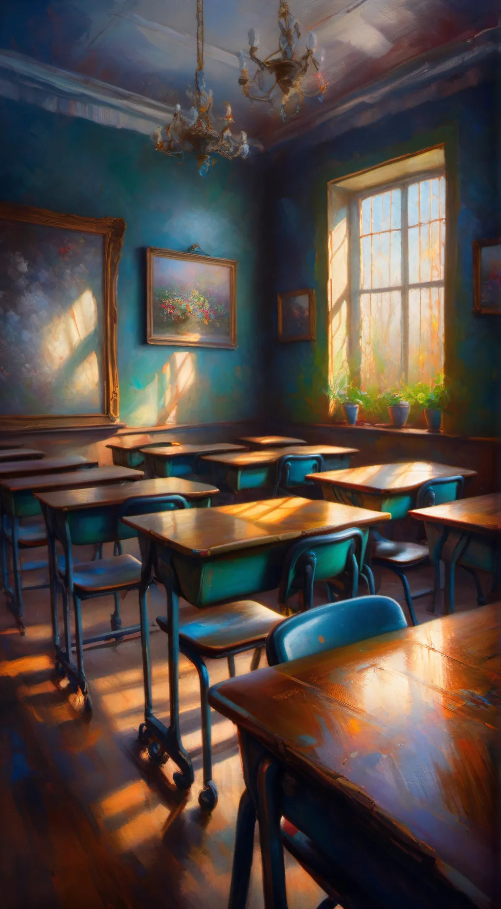 ai character: Classroom background