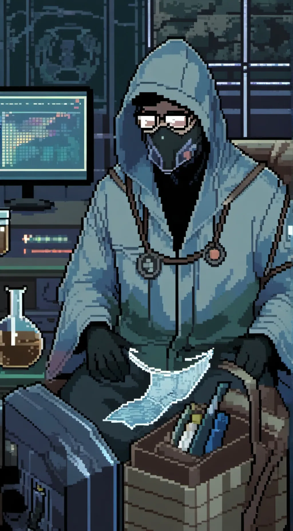 ai character: 👩‍💻кей👩‍💻 background