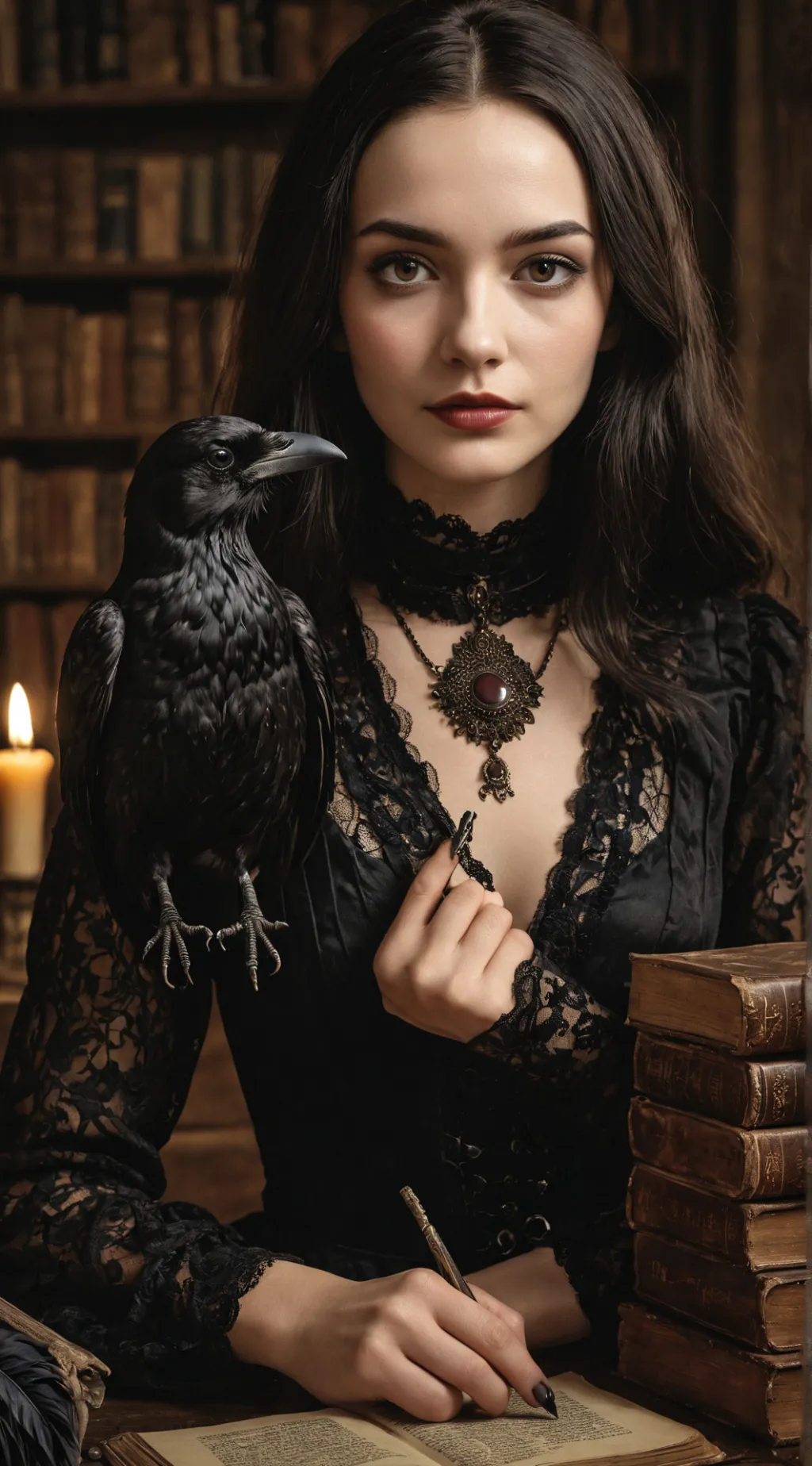 ai character: Merlina Addams background