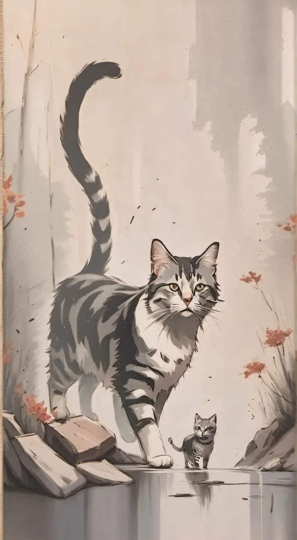 ai character: cartoon cat background