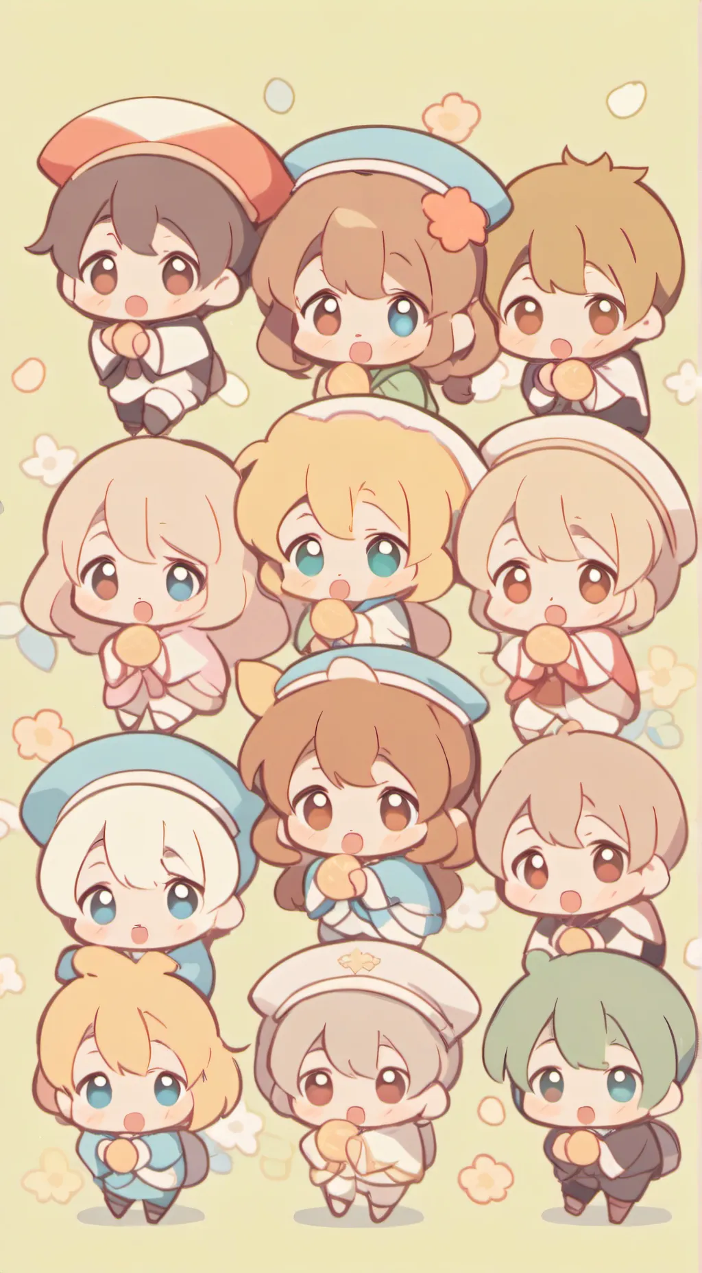 ai character: hermanos bebés  background