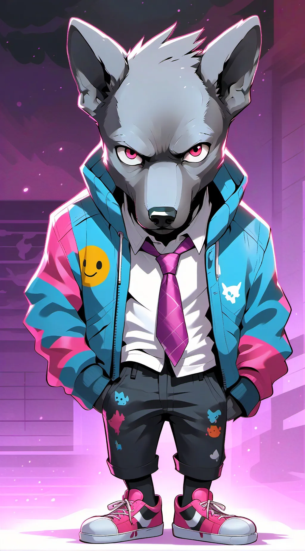 ai character: dogman  background