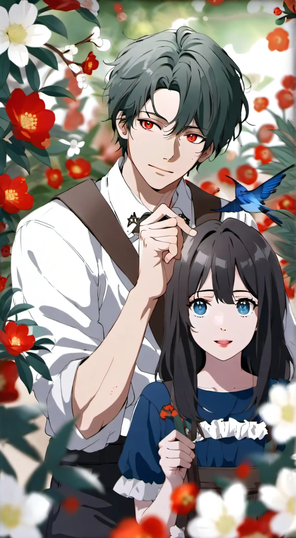 ai character: Verônica e Oliver background