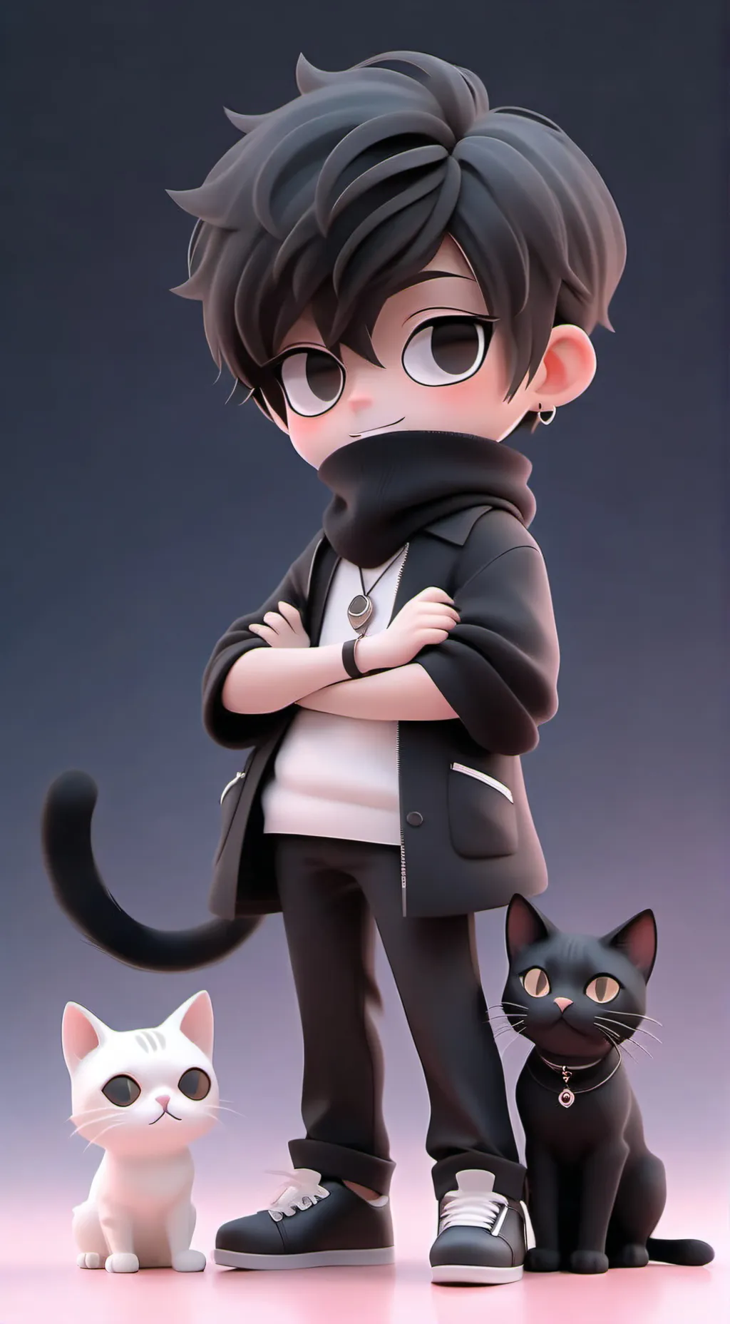 ai character: cat life background