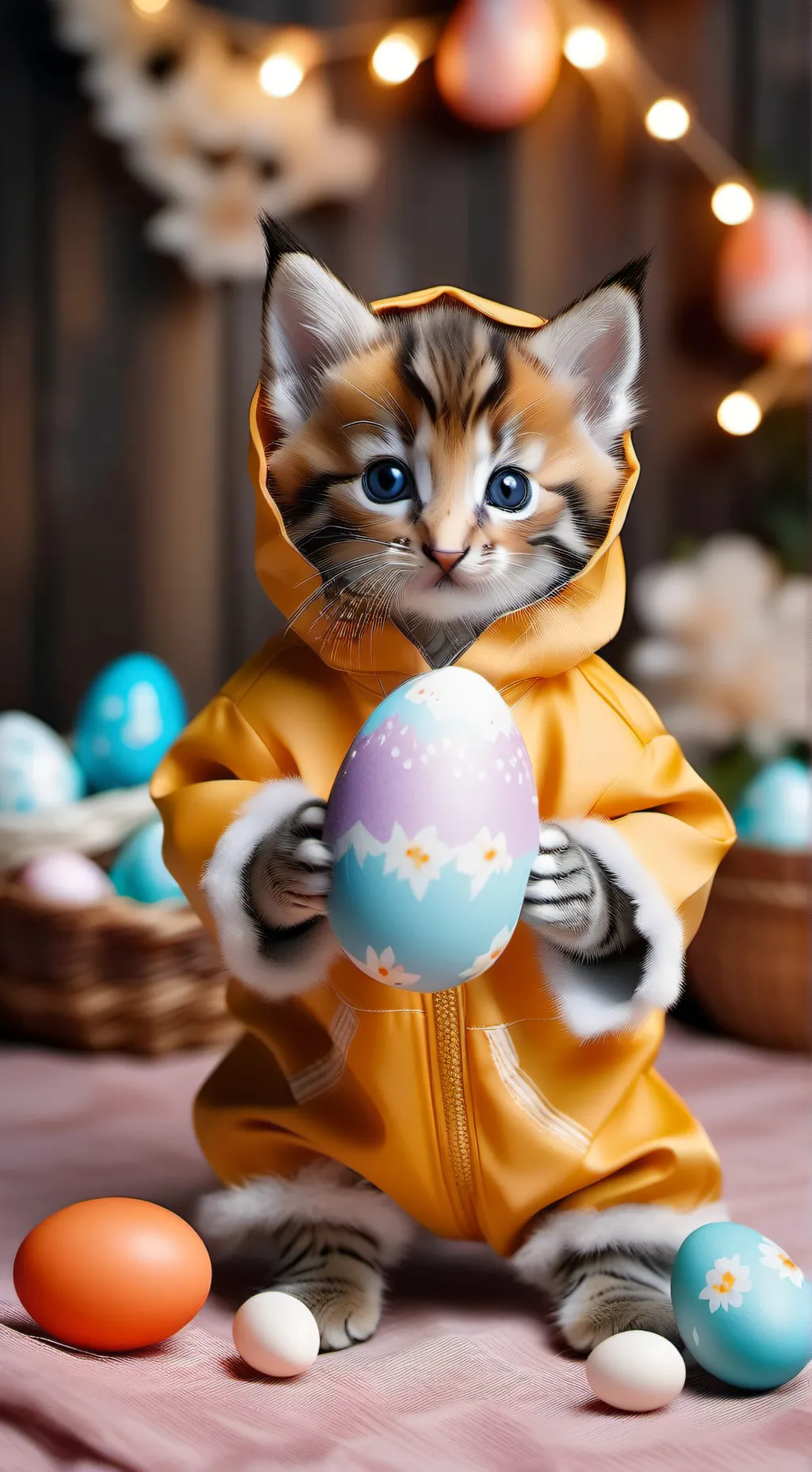 ai character: egg hunt background